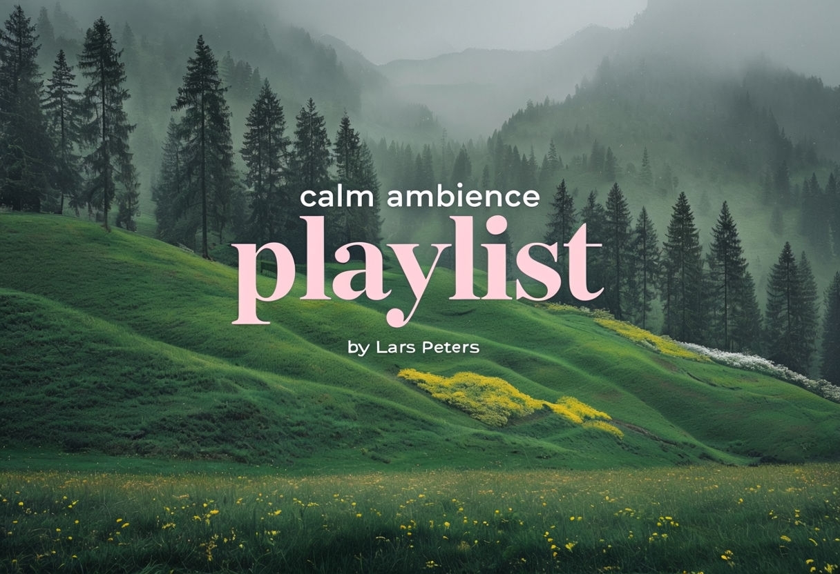Tranquil Green Hills and Forest Landscape with Calm Ambience Social Media Post