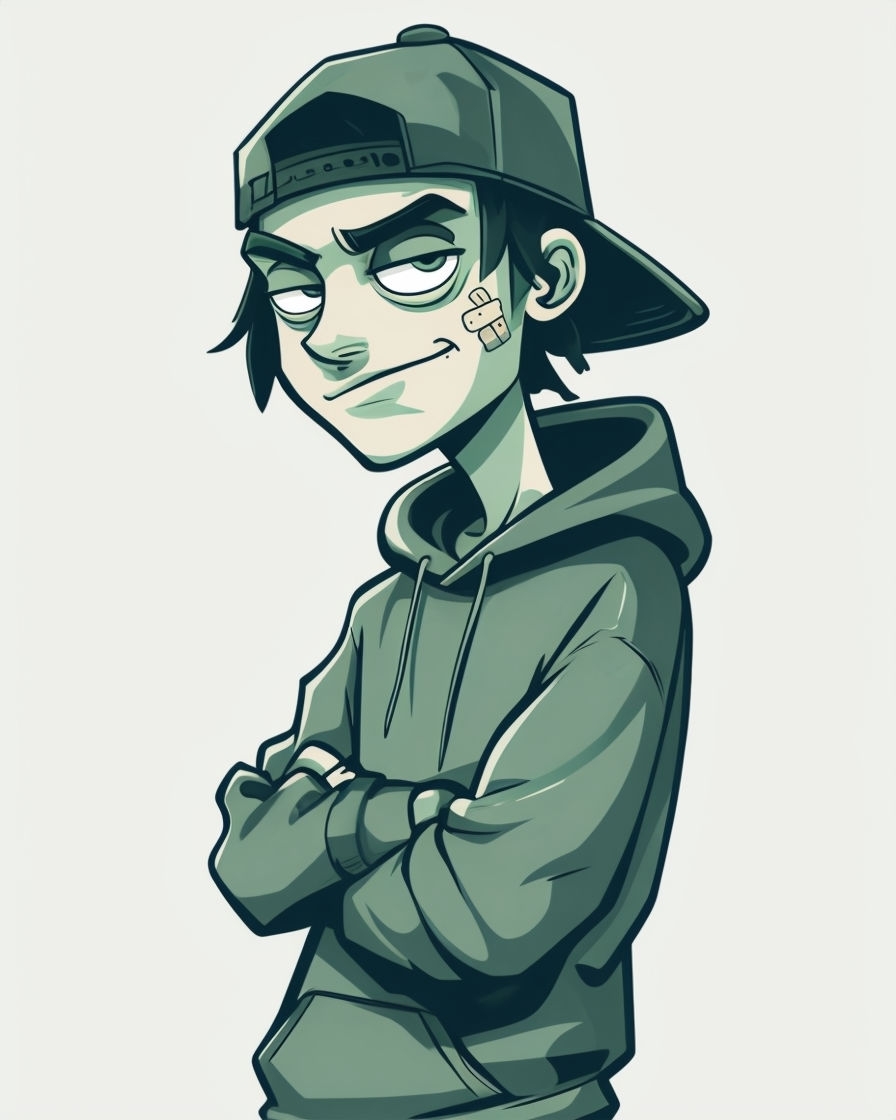 Playful Sarcastic Teenage Character Hoodie T-Shirt