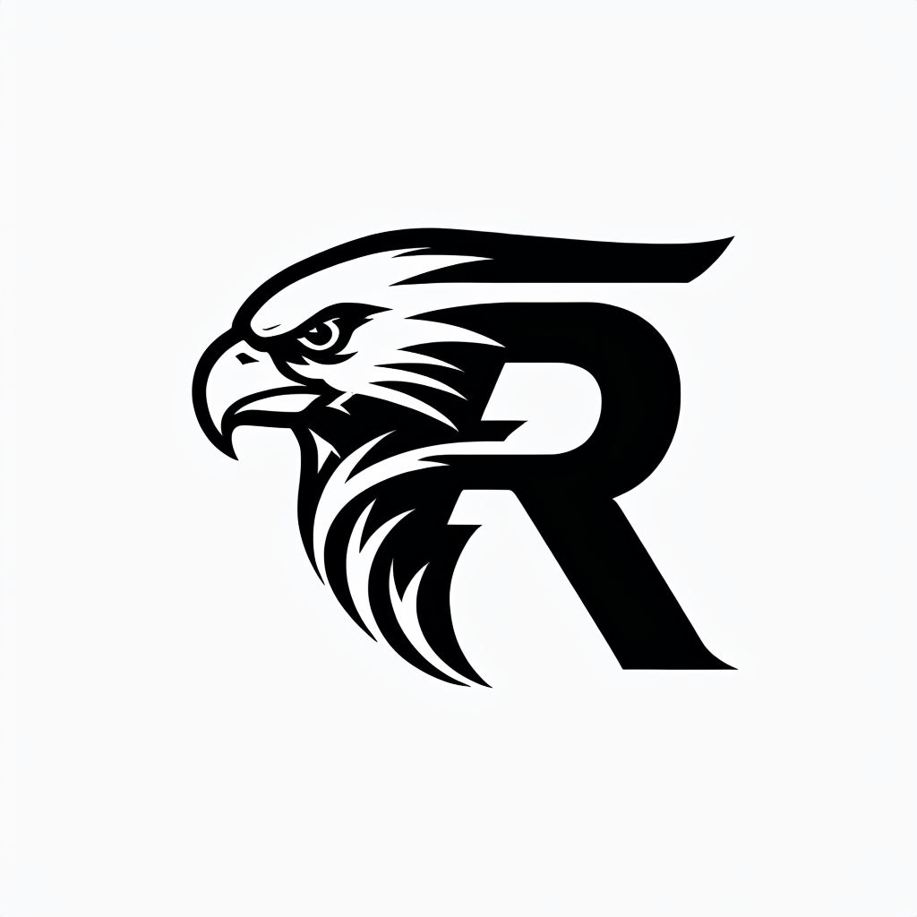 Bold Black Falcon Monogram Logo Design for Branding Purposes Monogram