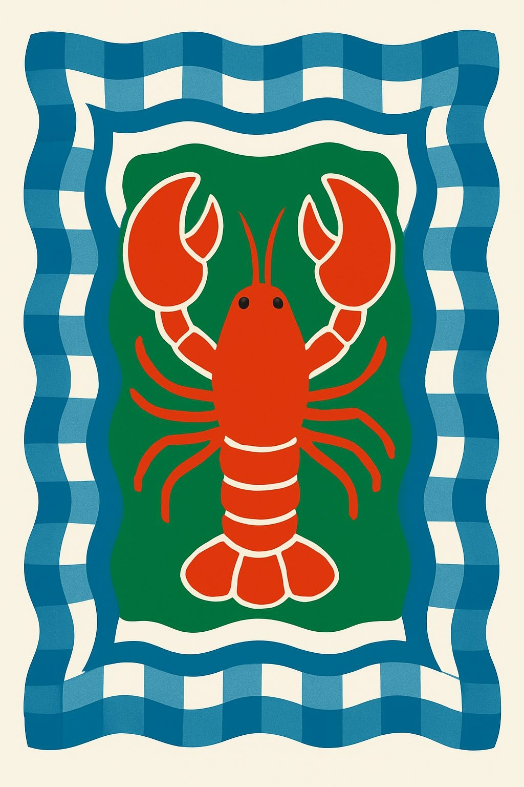 Vibrant Red Lobster Vector Illustration T-Shirt