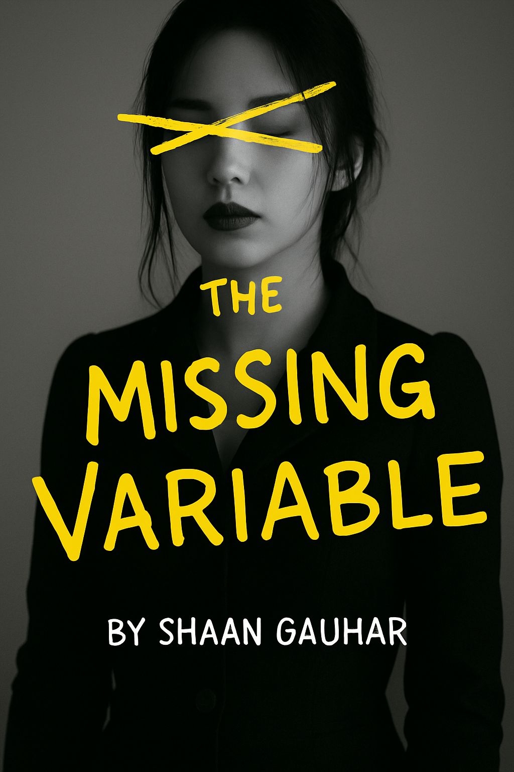 The Missing Variable Dramatic Black and White EBook Cover