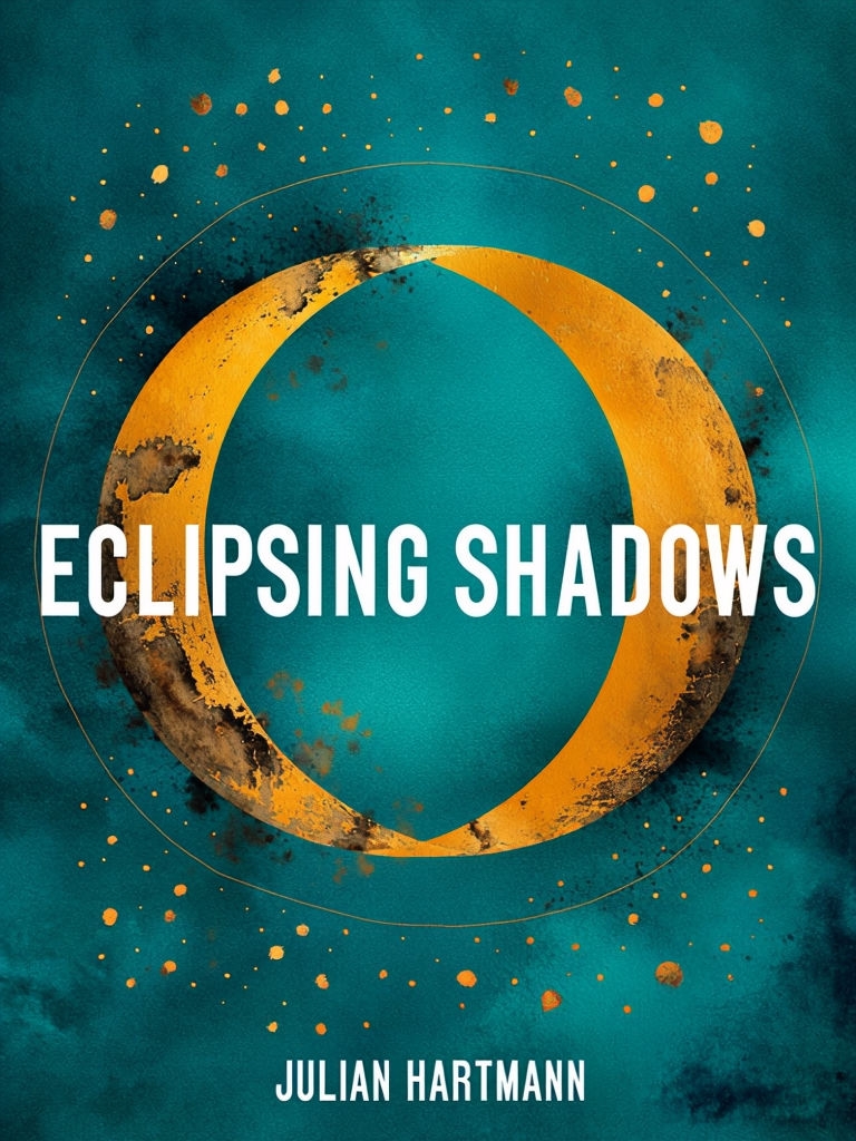 Eclipsing Shadows Book Cover with Celestial Moons Design EBook Cover