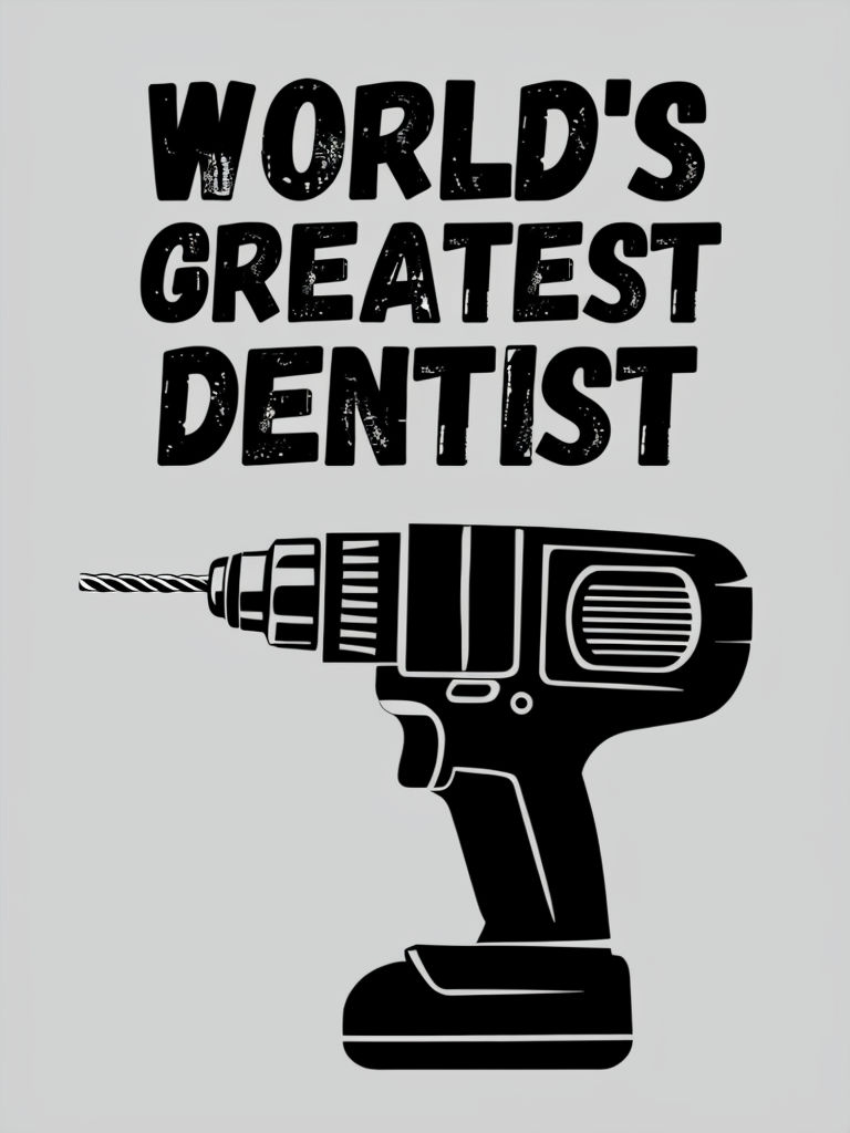 World's Greatest Dentist Power Drill Graphic T-Shirt