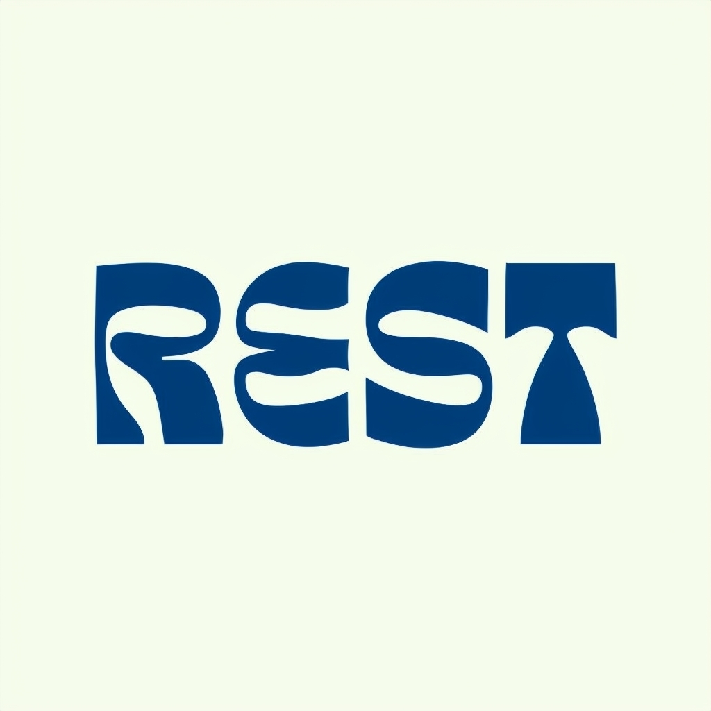Stylized Minimalist Rest Typography Design Hat