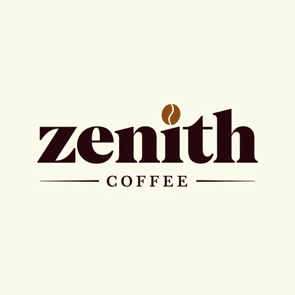 Elegant Minimalist Zenith Coffee Logo Design