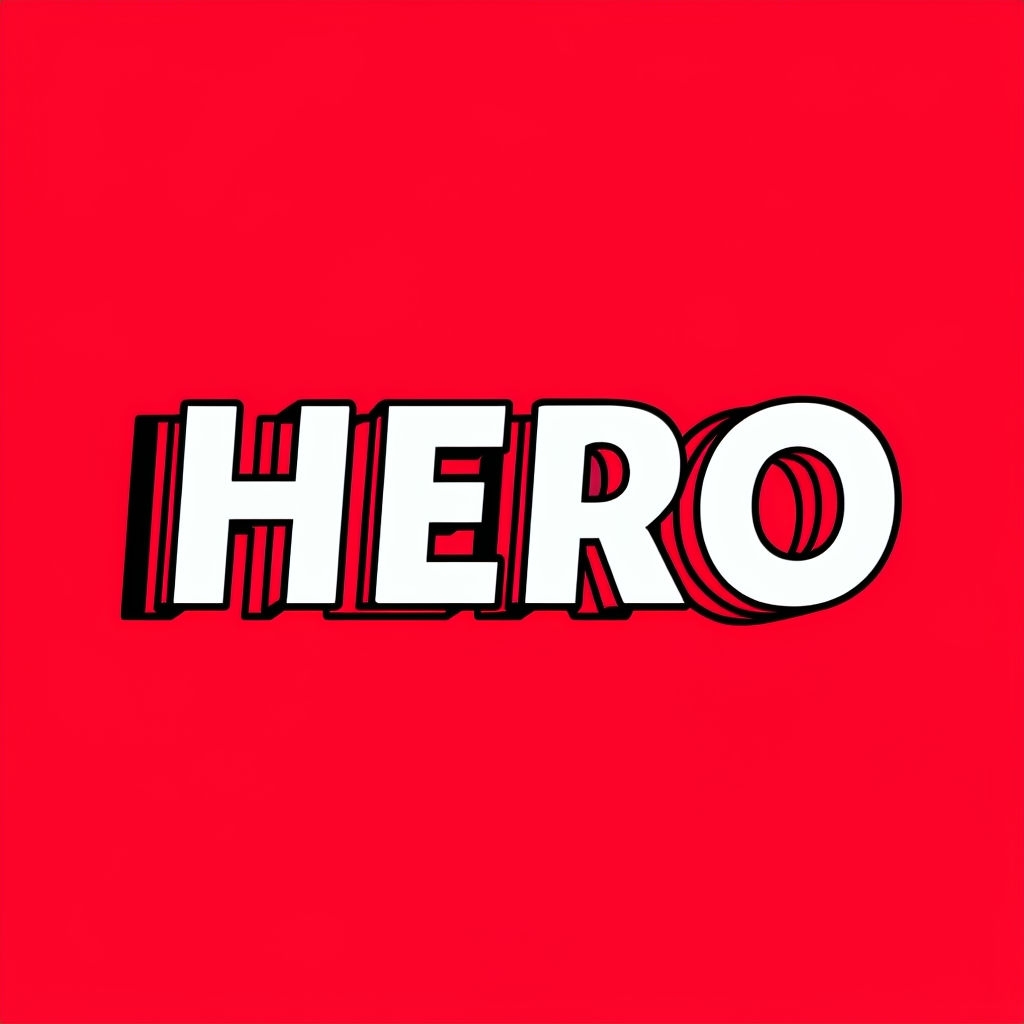 Dynamic Bold HERO Typography Logo Design