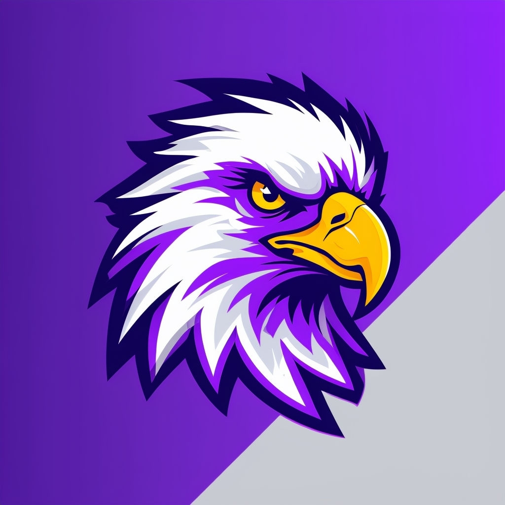 Vibrant Cartoon Eagle Head Illustration with Bold Colors Logo