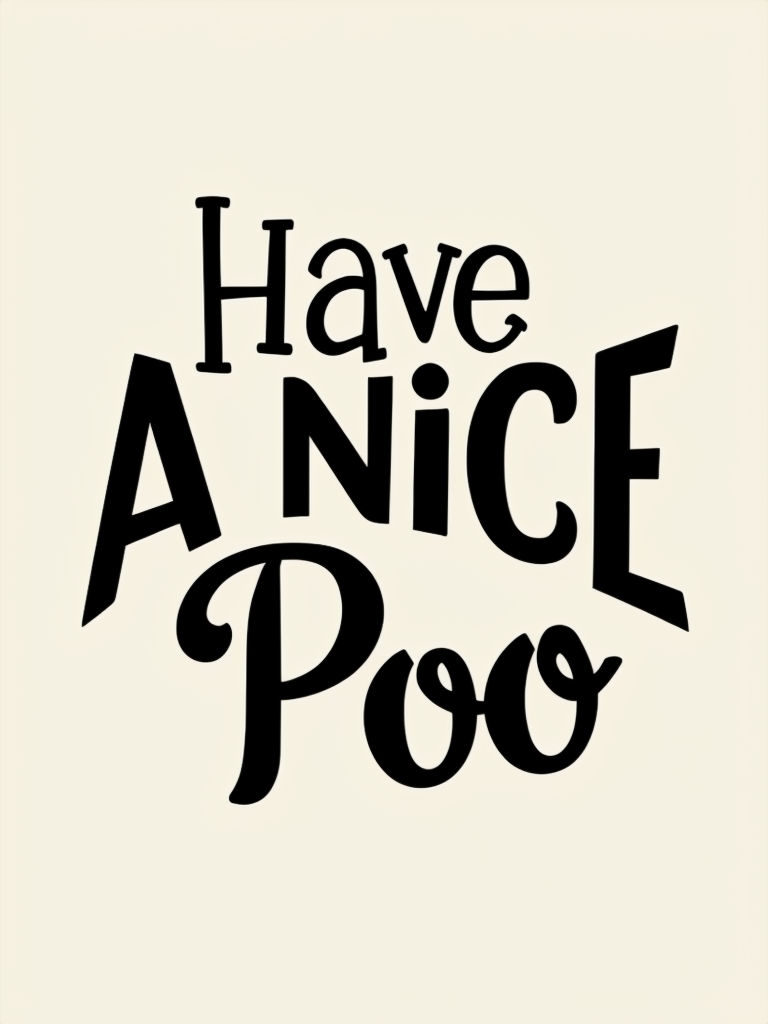 Playful Have A Nice Poo Humorous Quote Poster