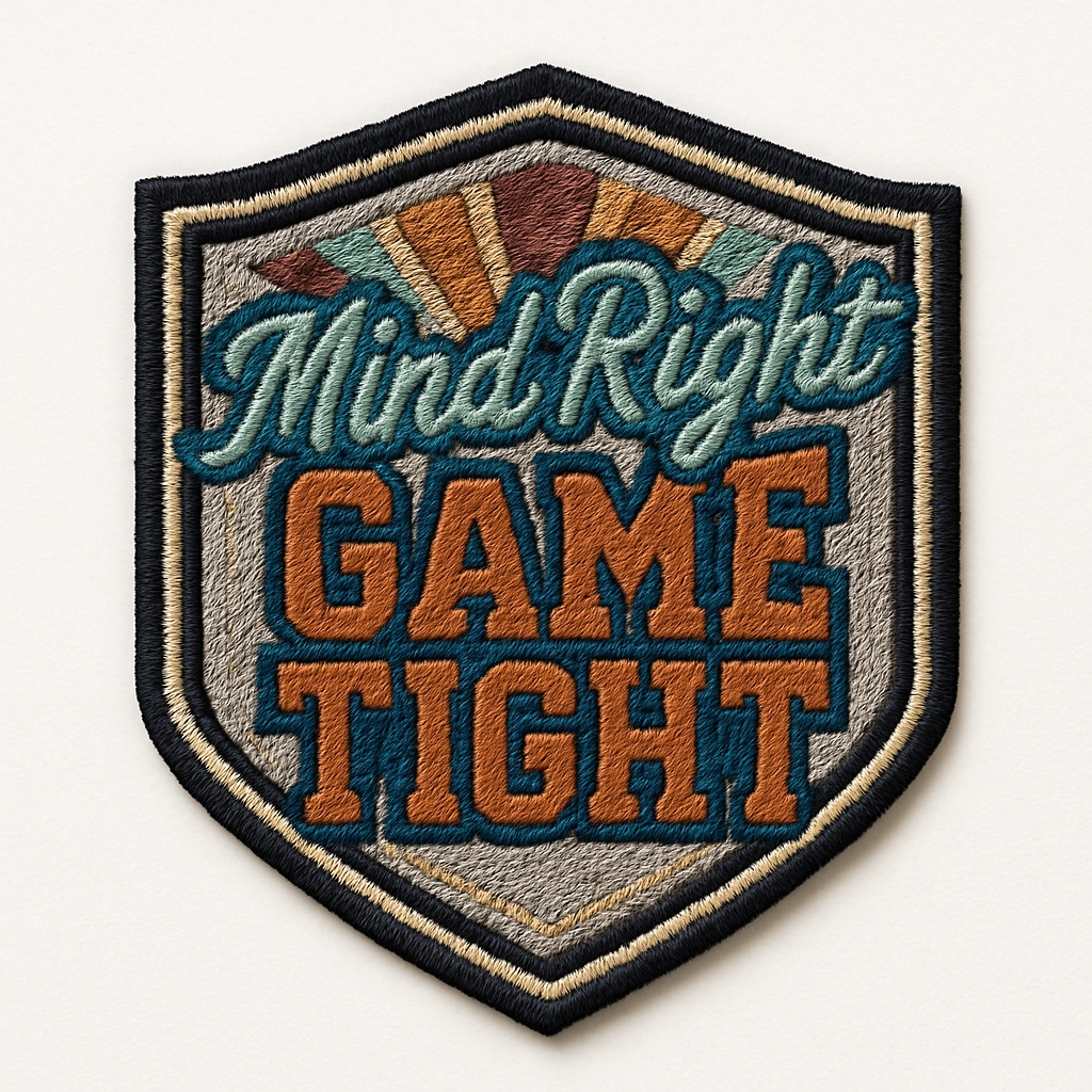Mind Right Game Tight Embroidered Vintage Patch for Hats