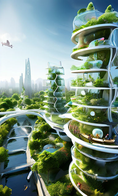 Futuristic sustainable city by 남형욱 - Playground