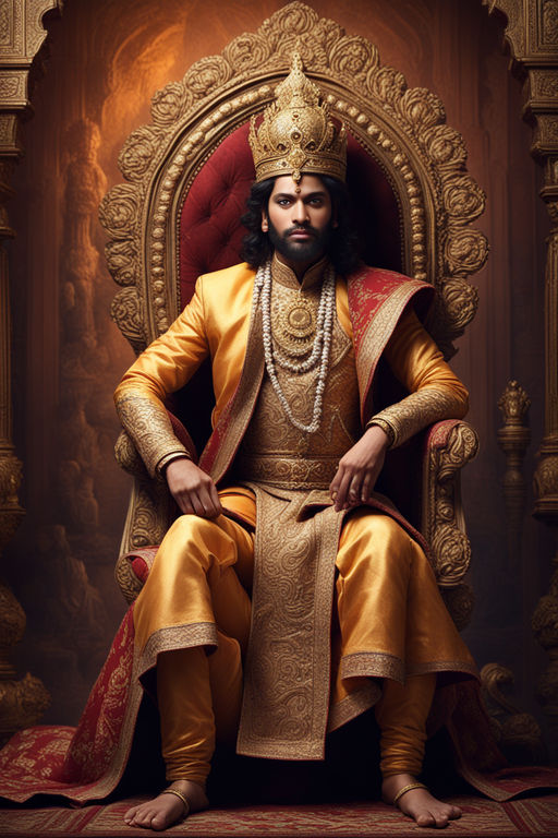 Create an image of King Nahusha by Deepanshu Nigam - Playground