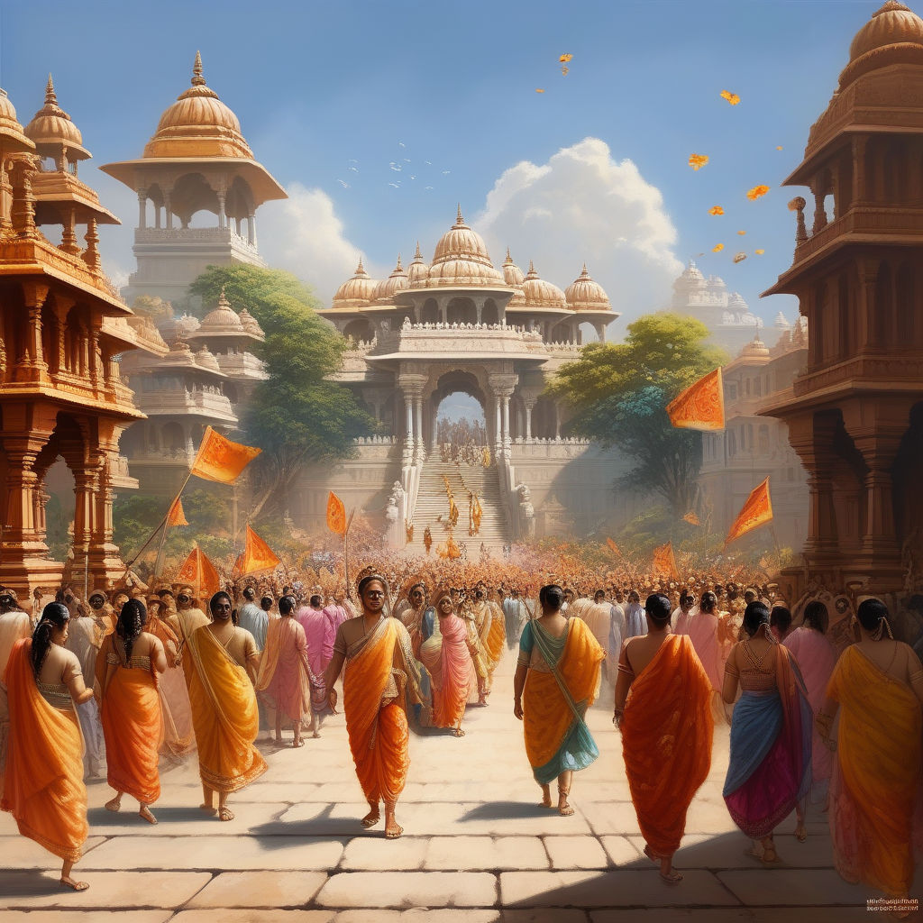 Ram sita laxman entering into ayodhya - realistic by Kiran Gasti ...