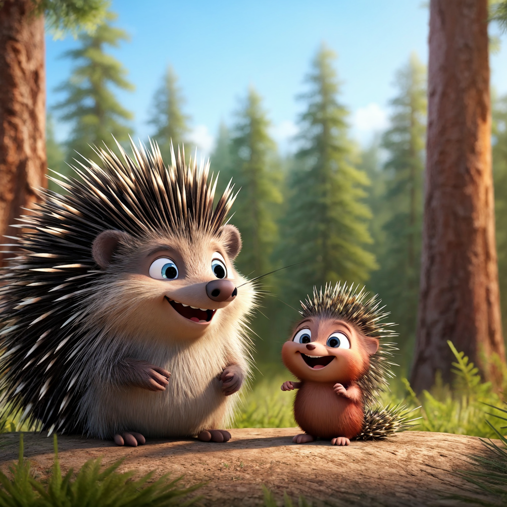 A happy porcupine smiling at his happy porcupine wife while ... by Ron ...