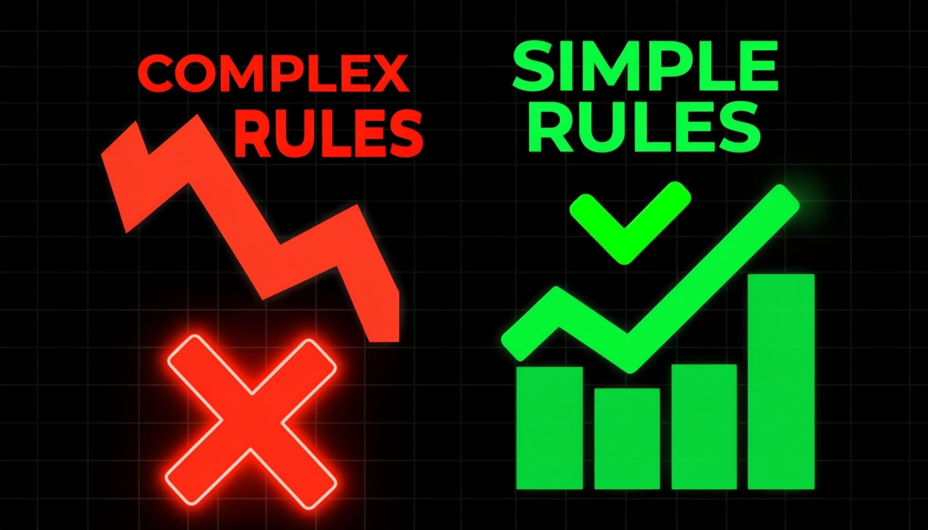 High-Contrast YouTube Thumbnail: Success vs Failure Chart Social Media Post