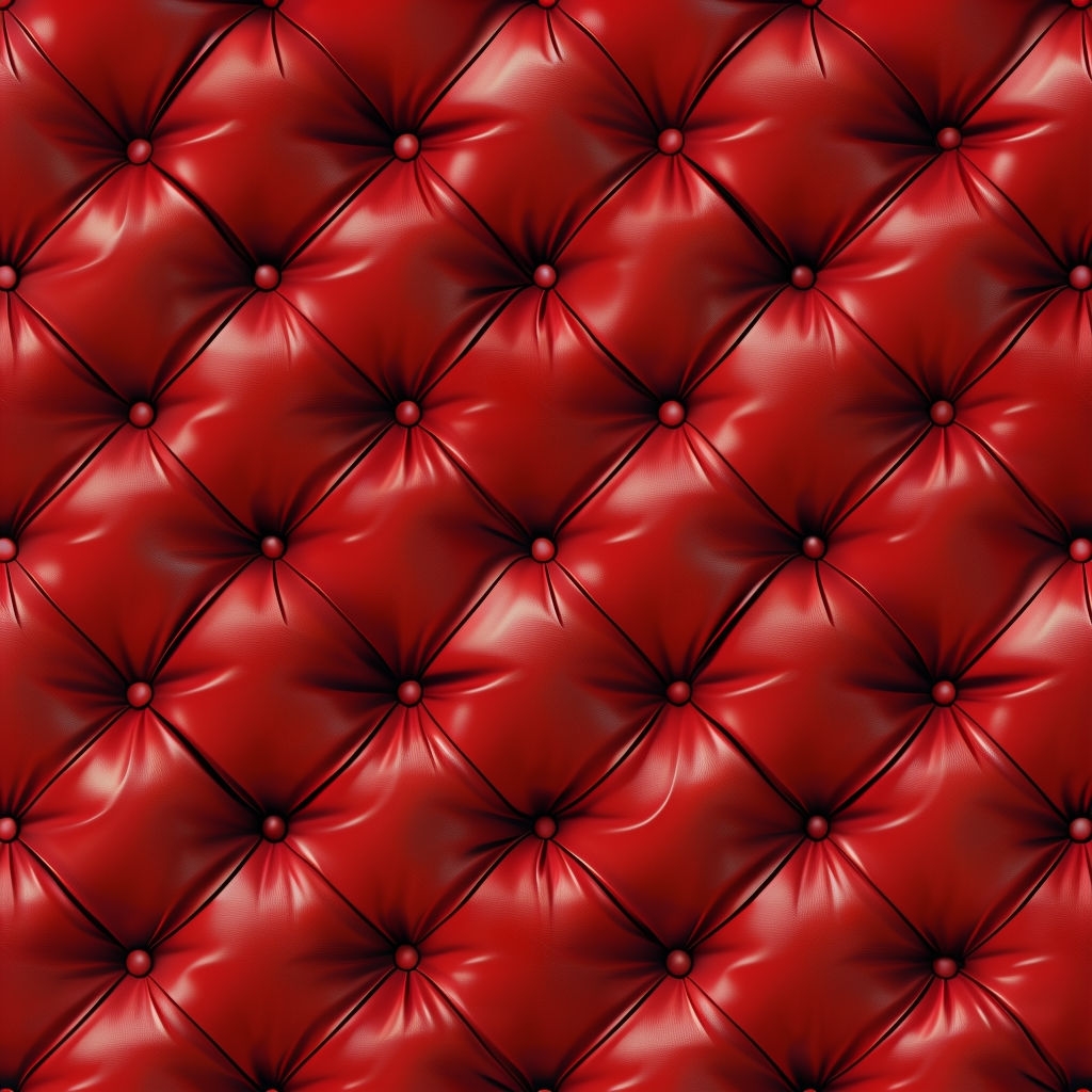 Luxurious Red Tufted Leather Seamless Pattern Design