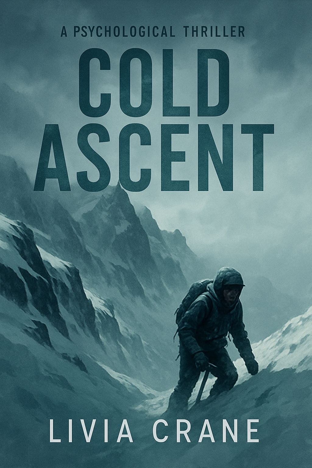 Cold Ascent Dramatic Mountain Climber eBook Cover Design