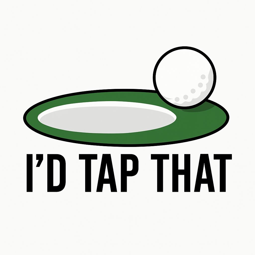 I'D Tap That Playful Golf Scene Cartoon Sticker