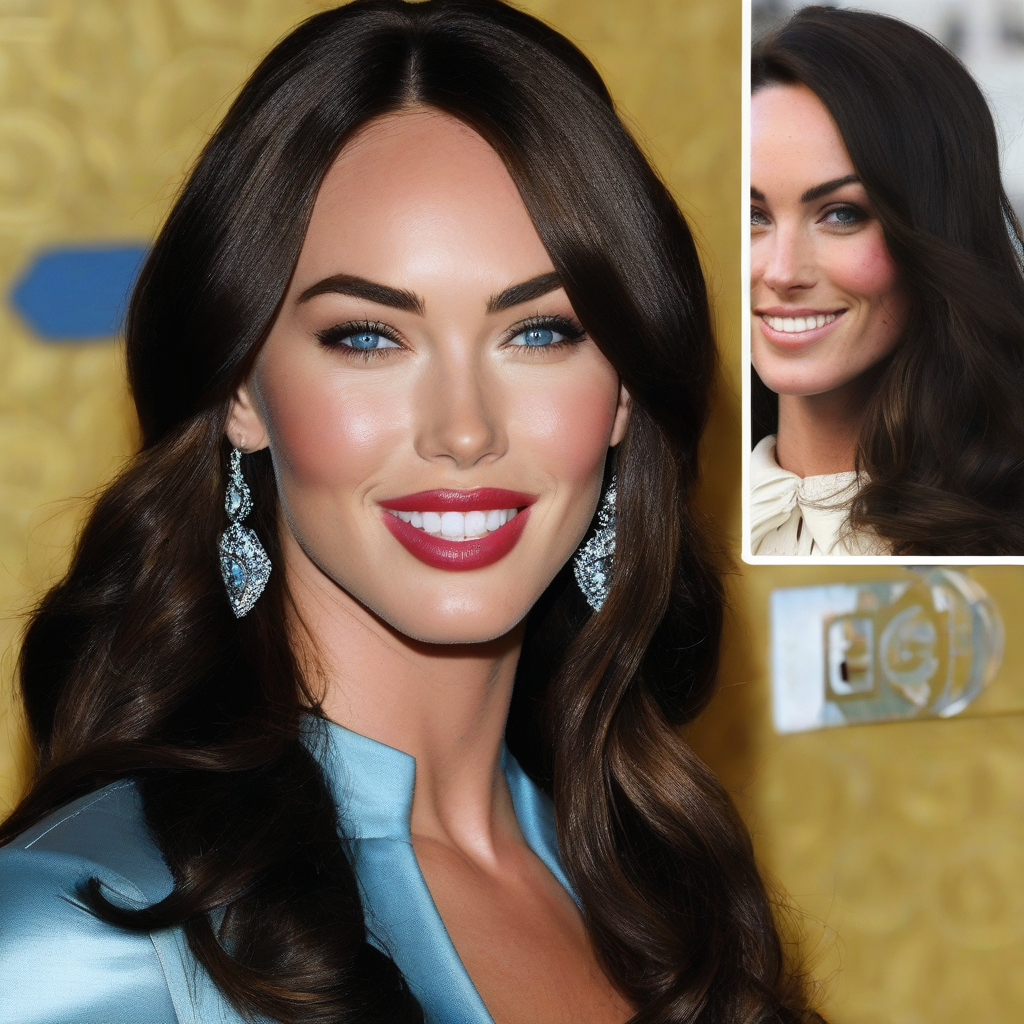 Young Megan fox smiling with updo as kate middleton with str... by Jenn ...