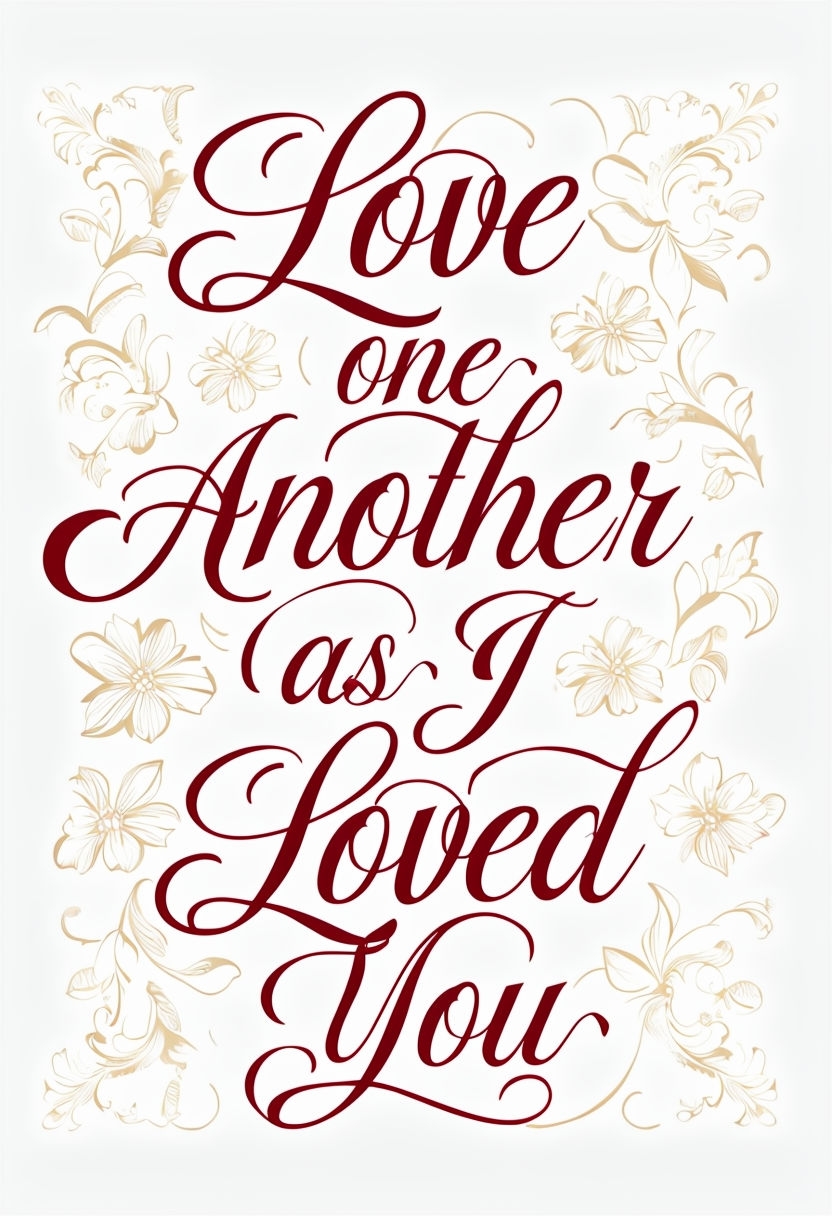 Elegant Romantic Quote Typography Art with Floral Patterns Poster