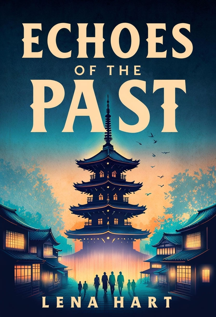 Echoes of the Past Book Cover Featuring Japanese Pagoda Artistry