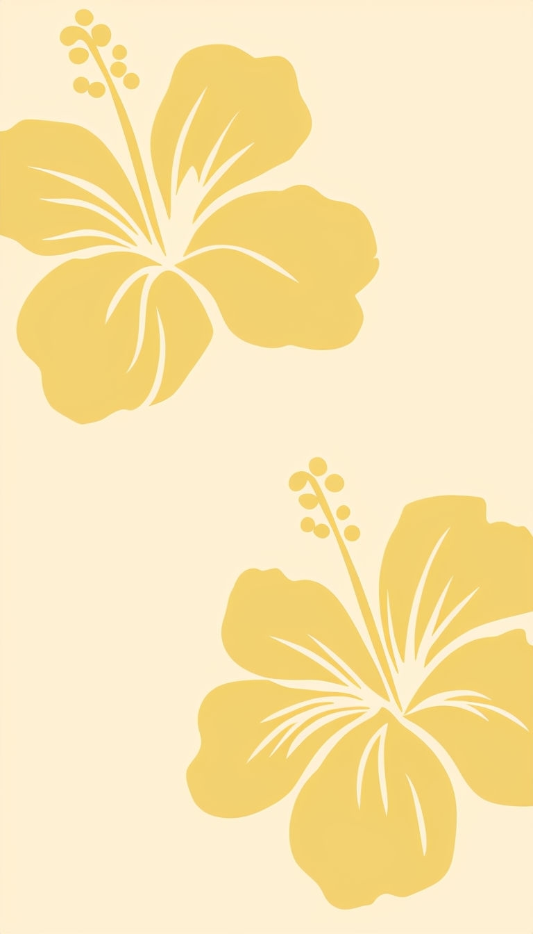 Elegant Minimalist Golden Yellow Flowers Illustration Social Media Post