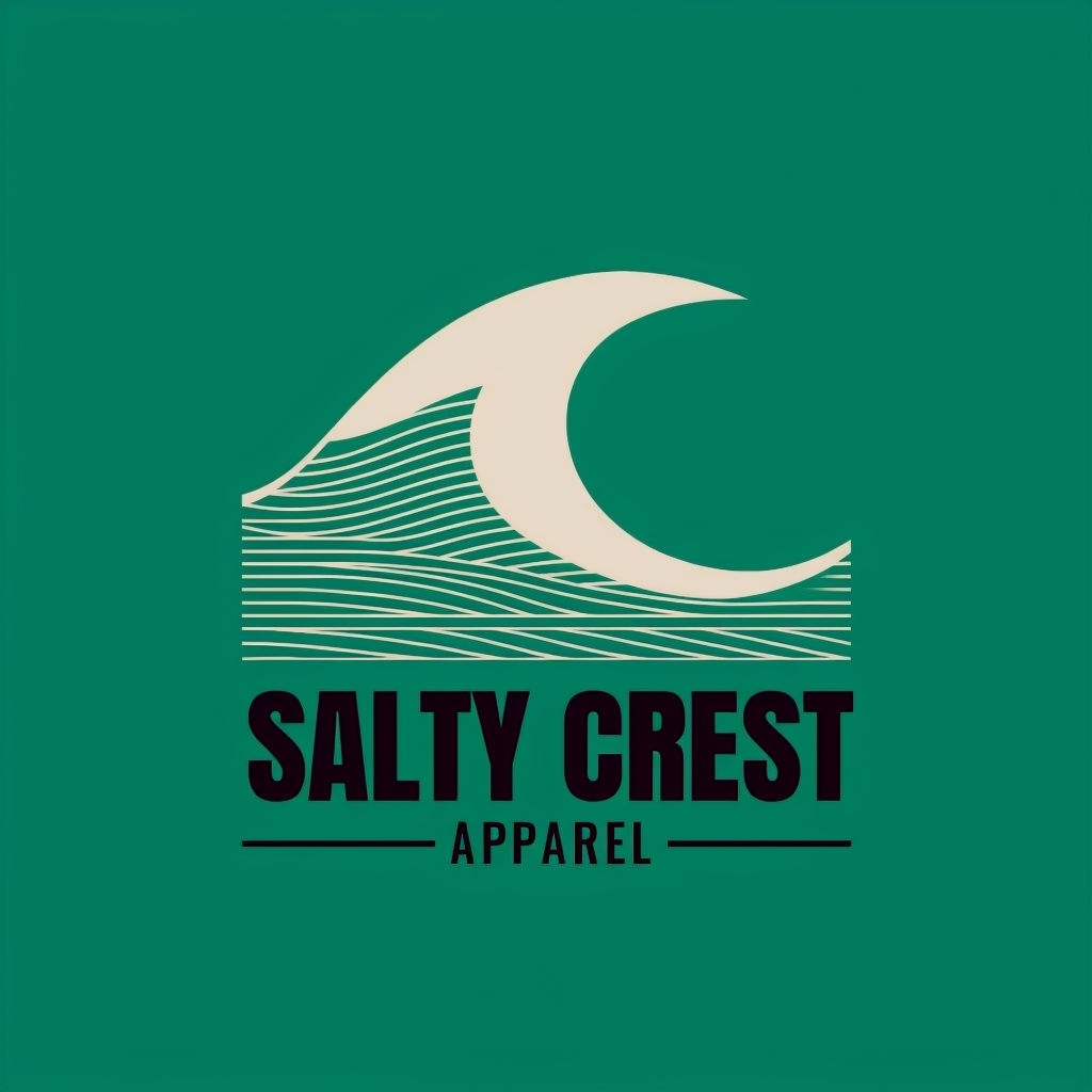 Bold Modern Minimalist Logo for Salty Crest Apparel Design