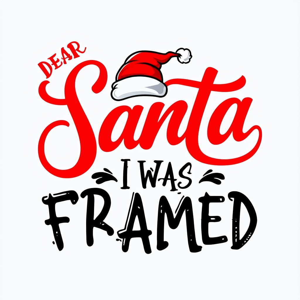 Humorous Dear Santa I Was Framed Christmas Design Mug