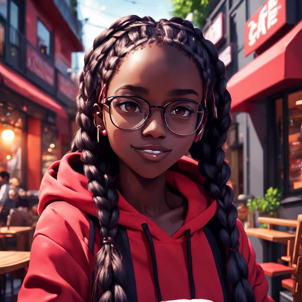 cute black anime girl