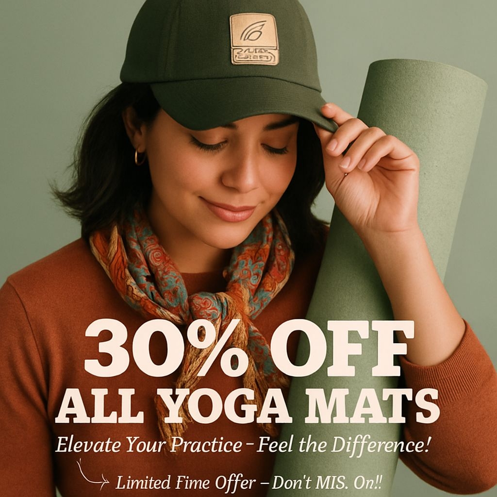 EcoFlow Yoga Stylish Woman Eco-Friendly Mats Discount Ad