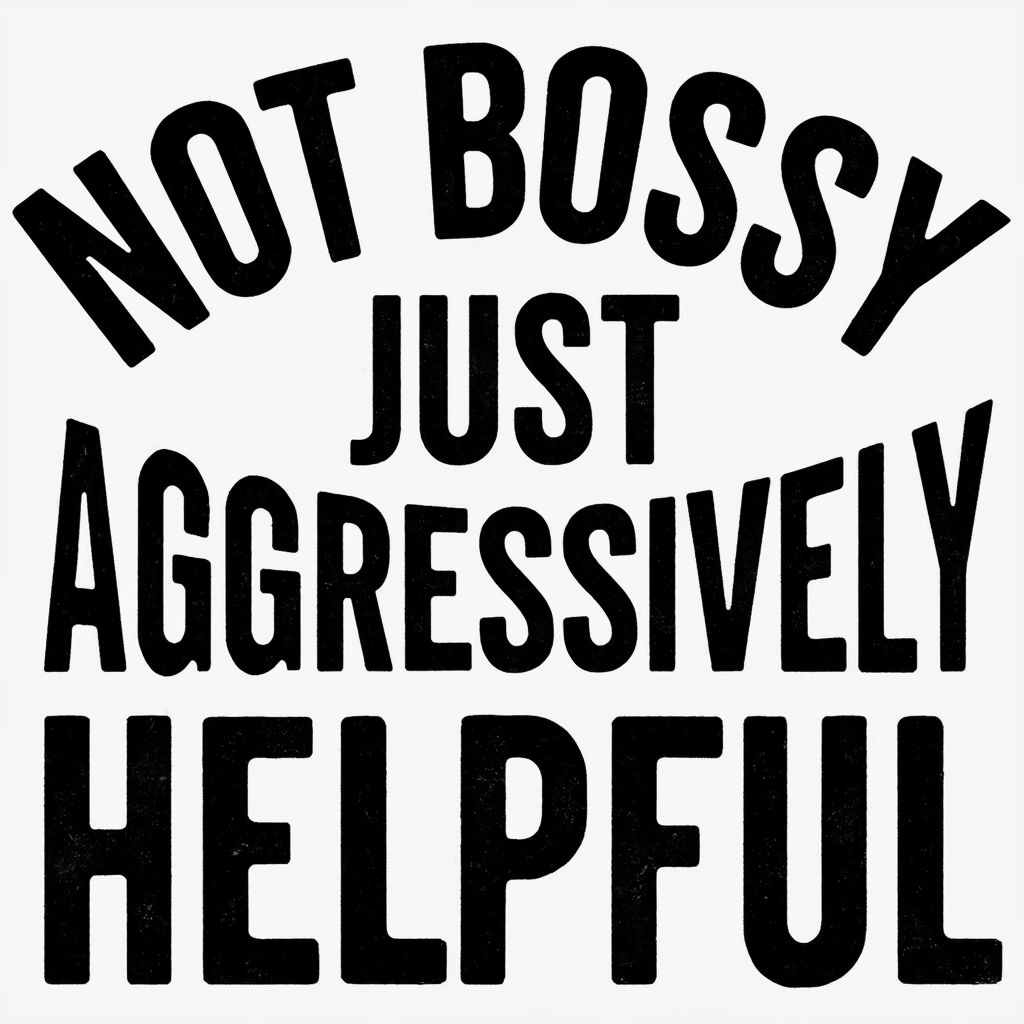 Humorous Quote 'Not Bossy Just Aggressively Helpful' Mug