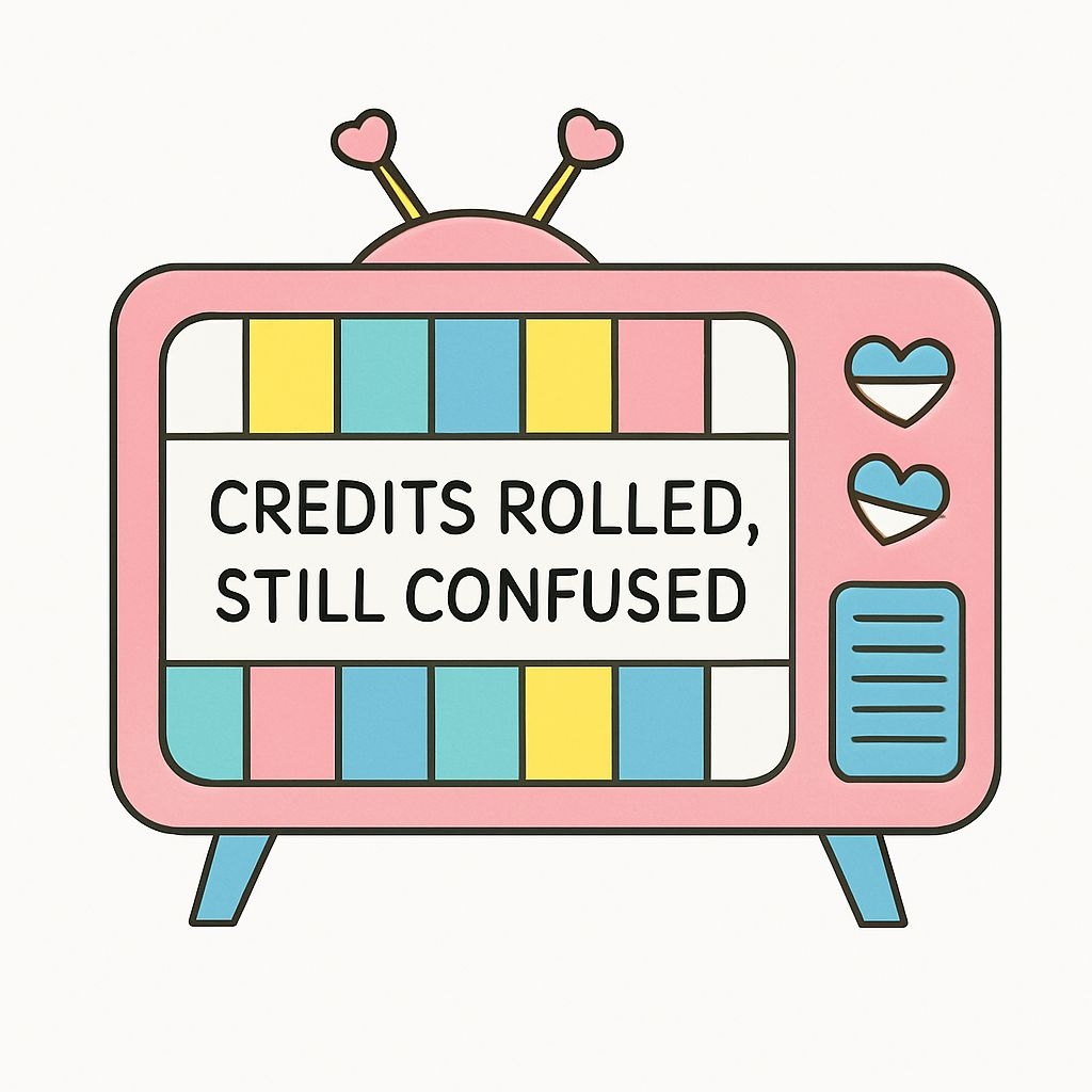 Playful Retro Television with Test Pattern Design Sticker