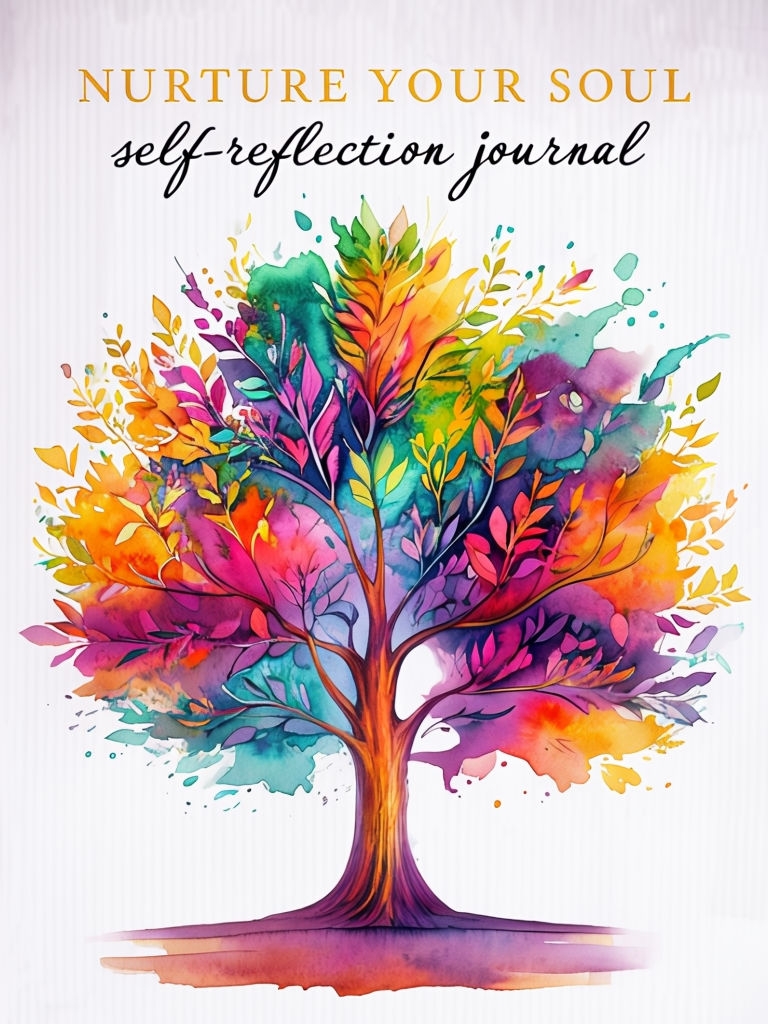 Vibrant Watercolor Tree Reflection Journal Cover Design EBook Cover