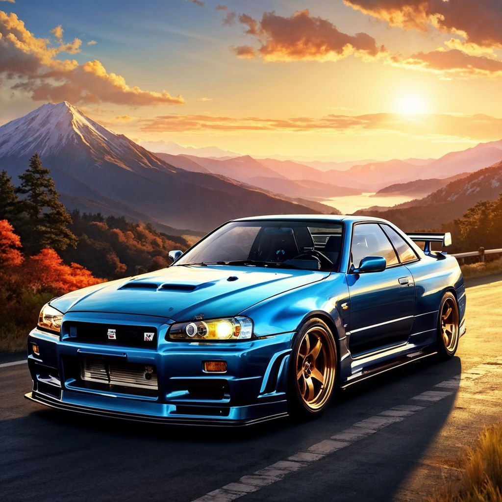 Car nissan skyline R34