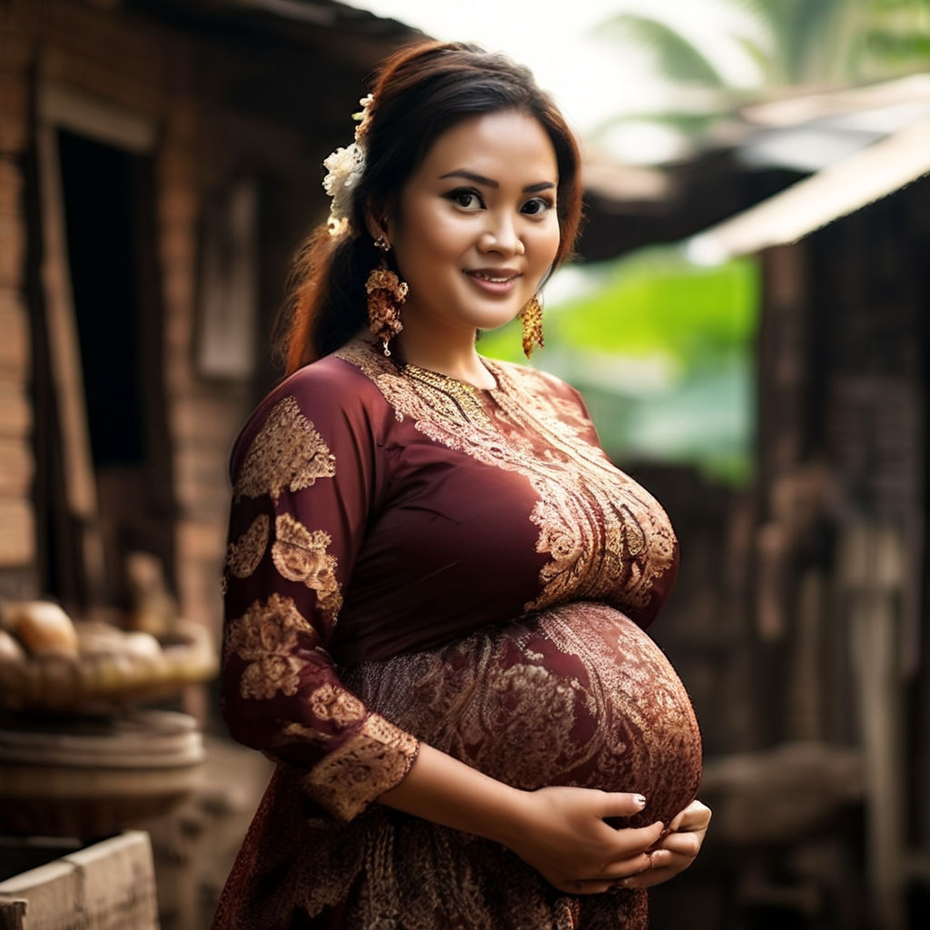 Cute pregnant woman with a giant pregnant belly in a lot of pain