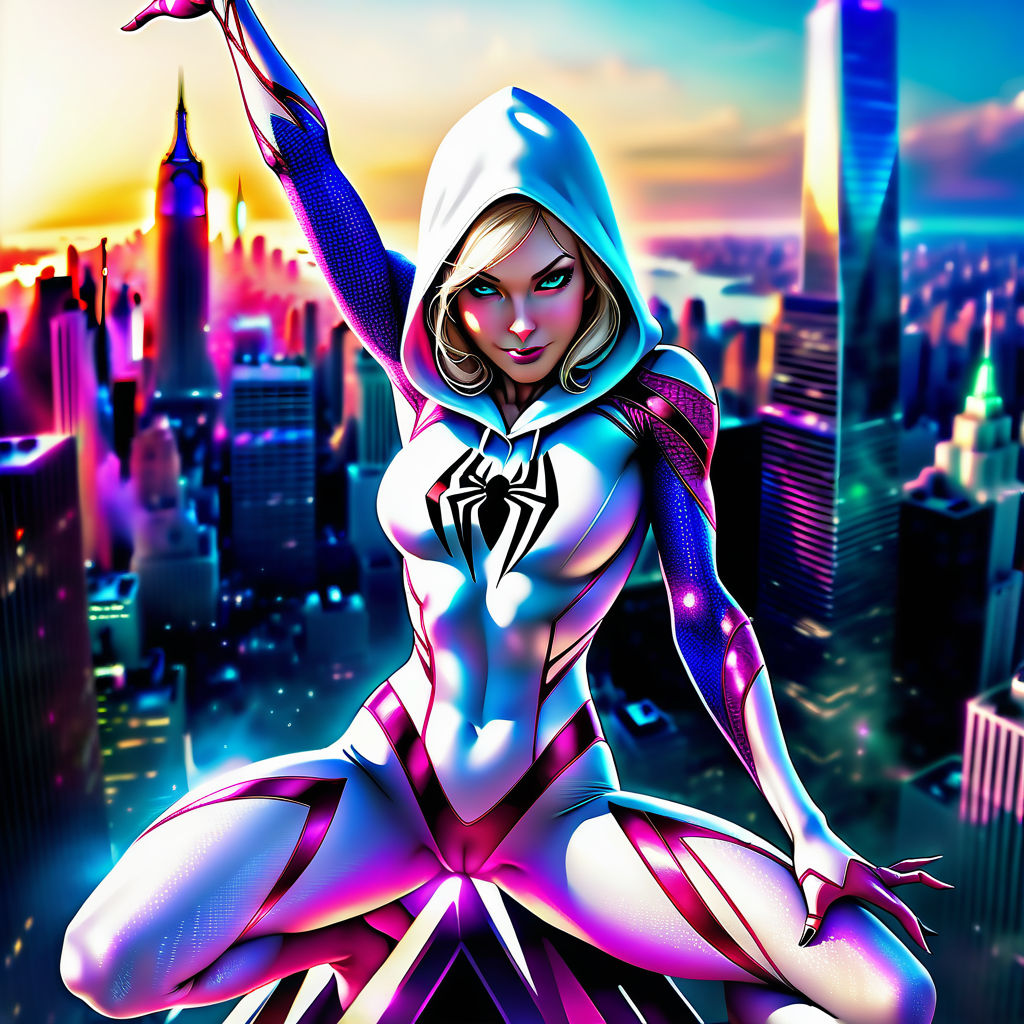 spider-gwen super detailed full body