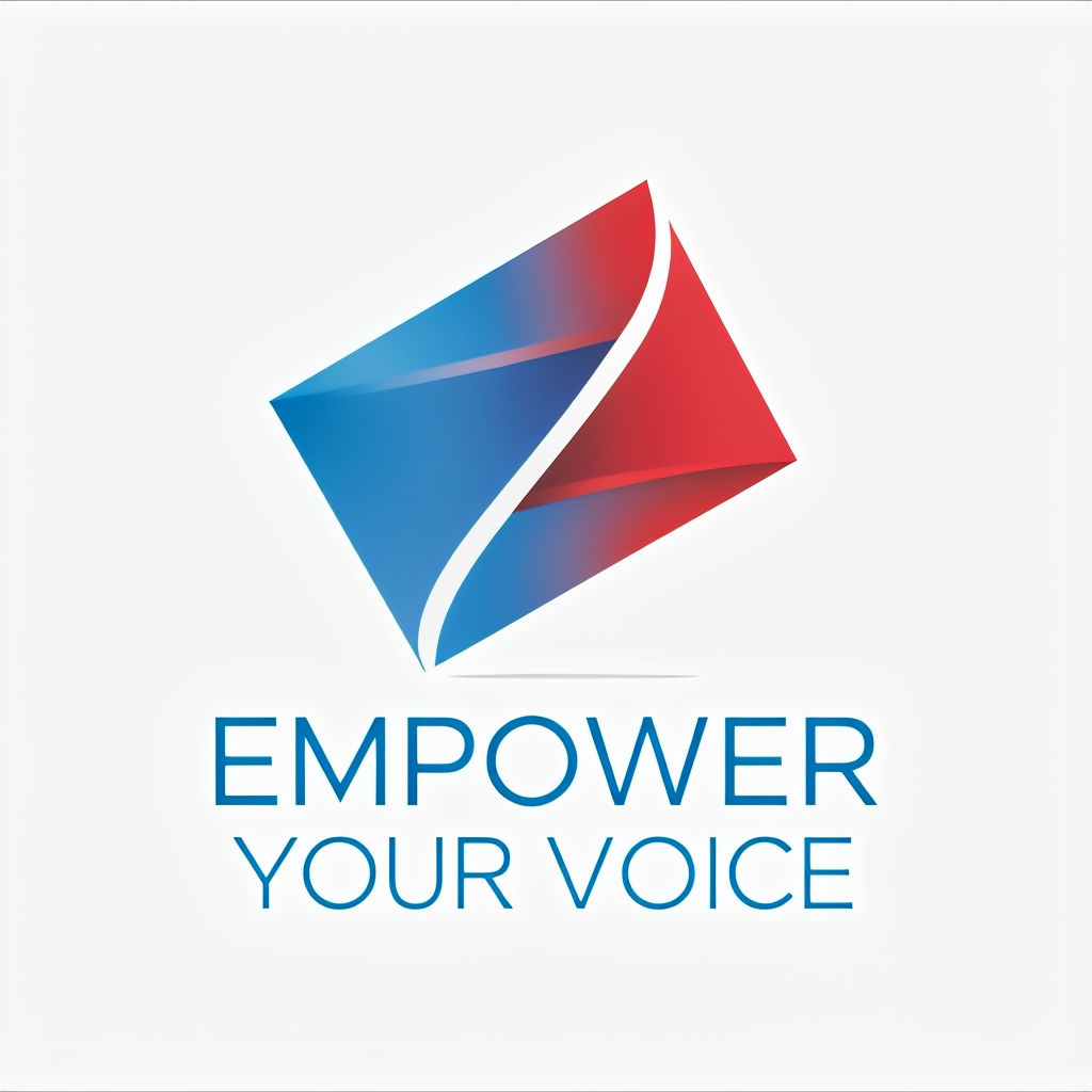 Empower Your Voice Abstract Voting Ballot Logo