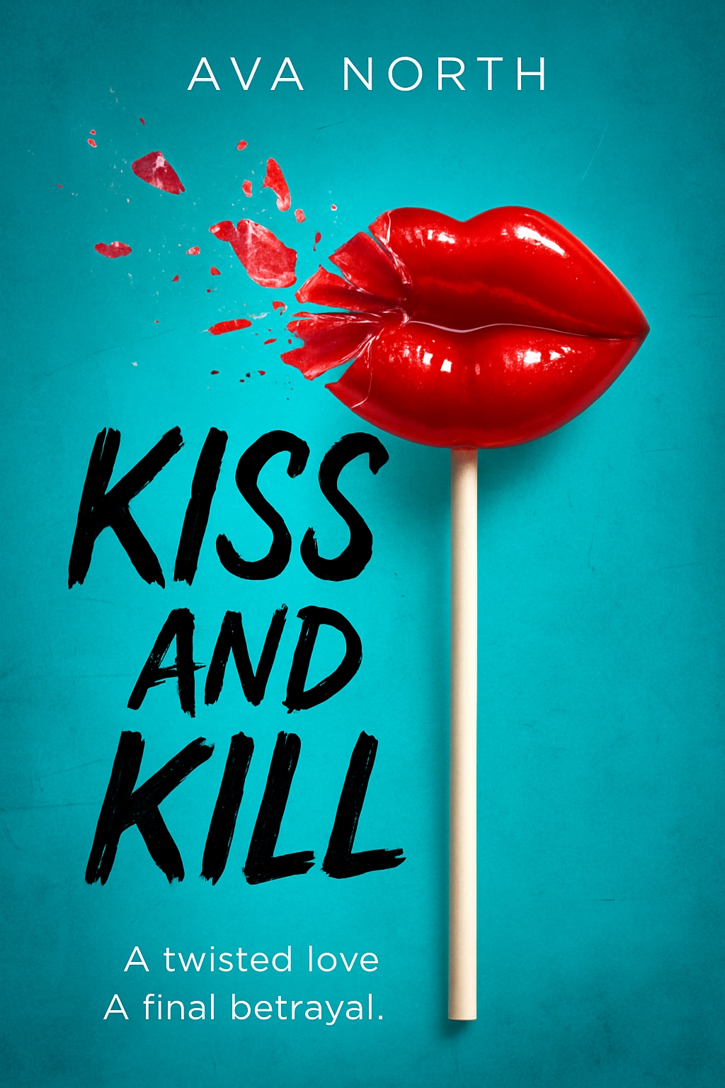 Kiss and Kill Bold Lollipop Cover with Edgy Drama EBook Cover