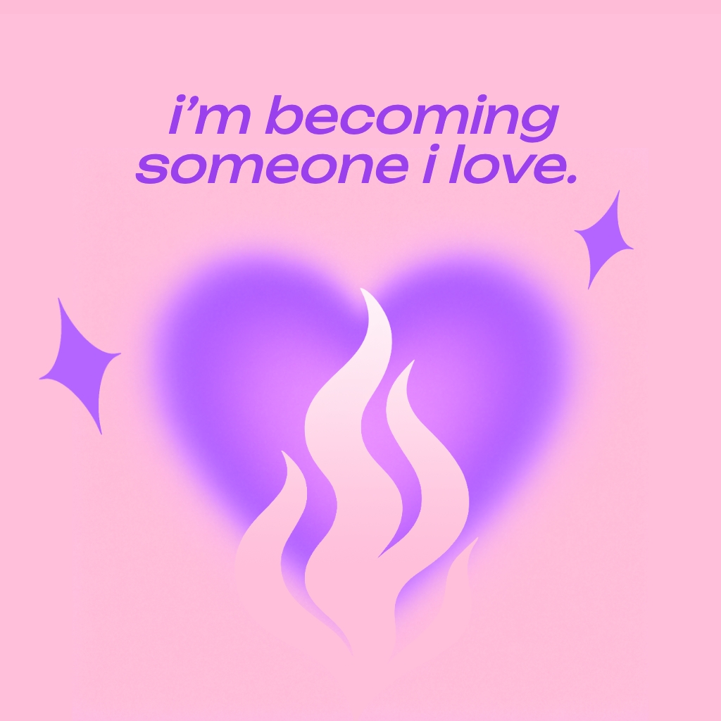 Vibrant Heart-Shaped Glow with Uplifting Quote Instagram Post