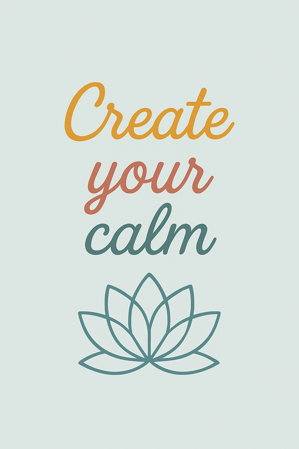 Create Your Calm Minimalist Lotus Flower Design Mobile Wallpaper
