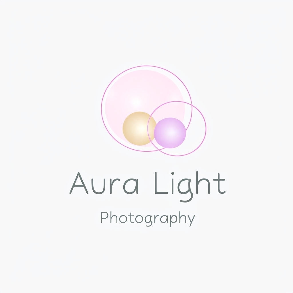 Minimalist Japandi Aura Light Photography Logo Design