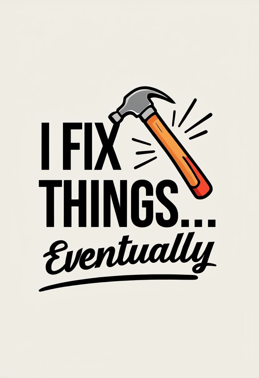 I Fix Things Eventually Motivational Graphic T-Shirt