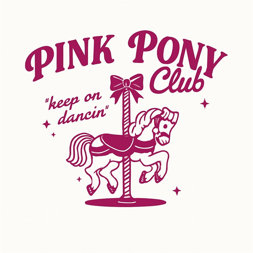 Whimsical Pink Pony Carousel Design T-Shirt