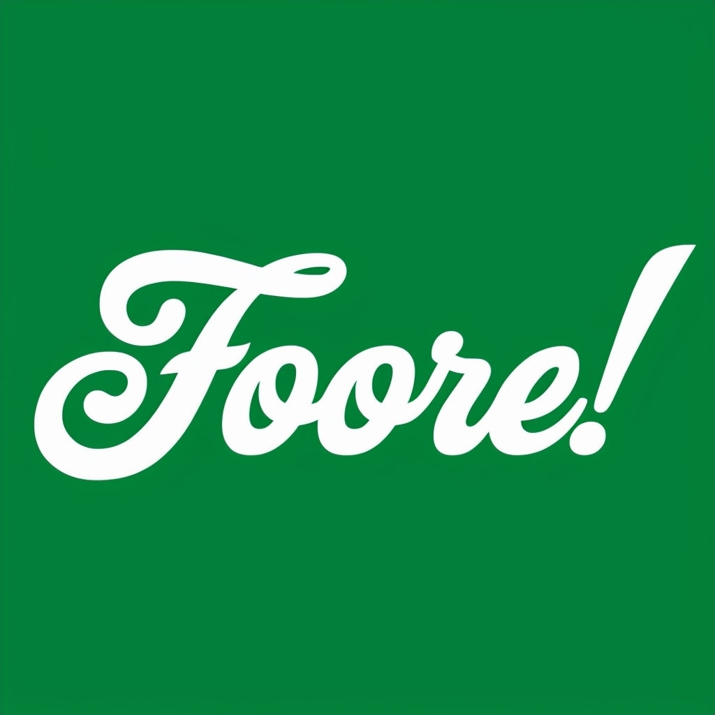 Cheerful 'Fooore!' Cursive Text on Forest Green Background Hat