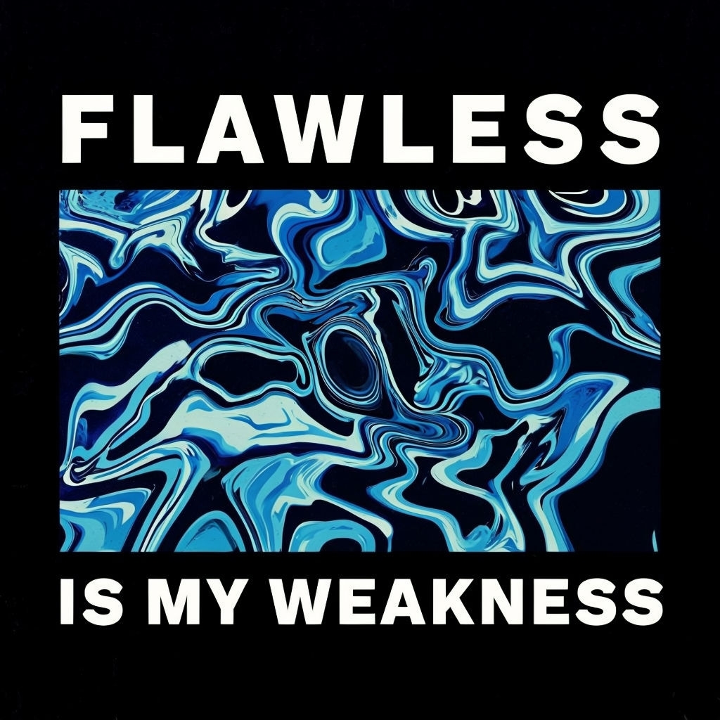 Flawless Is My Weakness Abstract Design T-Shirt