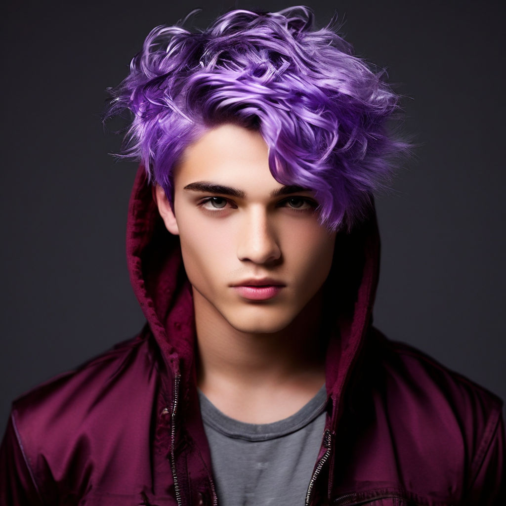 with light purple hair