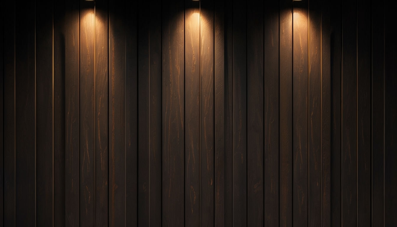 Modern Minimalist Dark Wood Panel Virtual Background