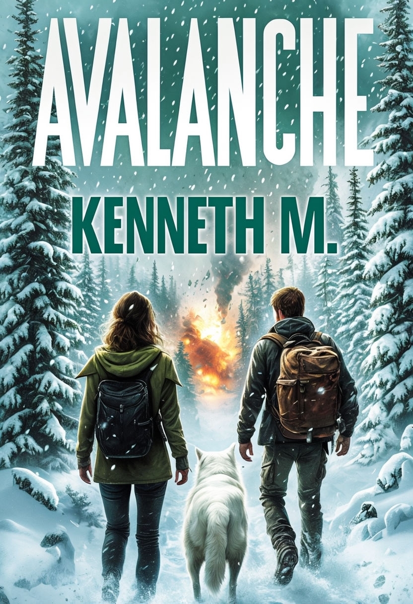 Dramatic Adventure Book Cover for 'AVALANCHE' EBook Cover