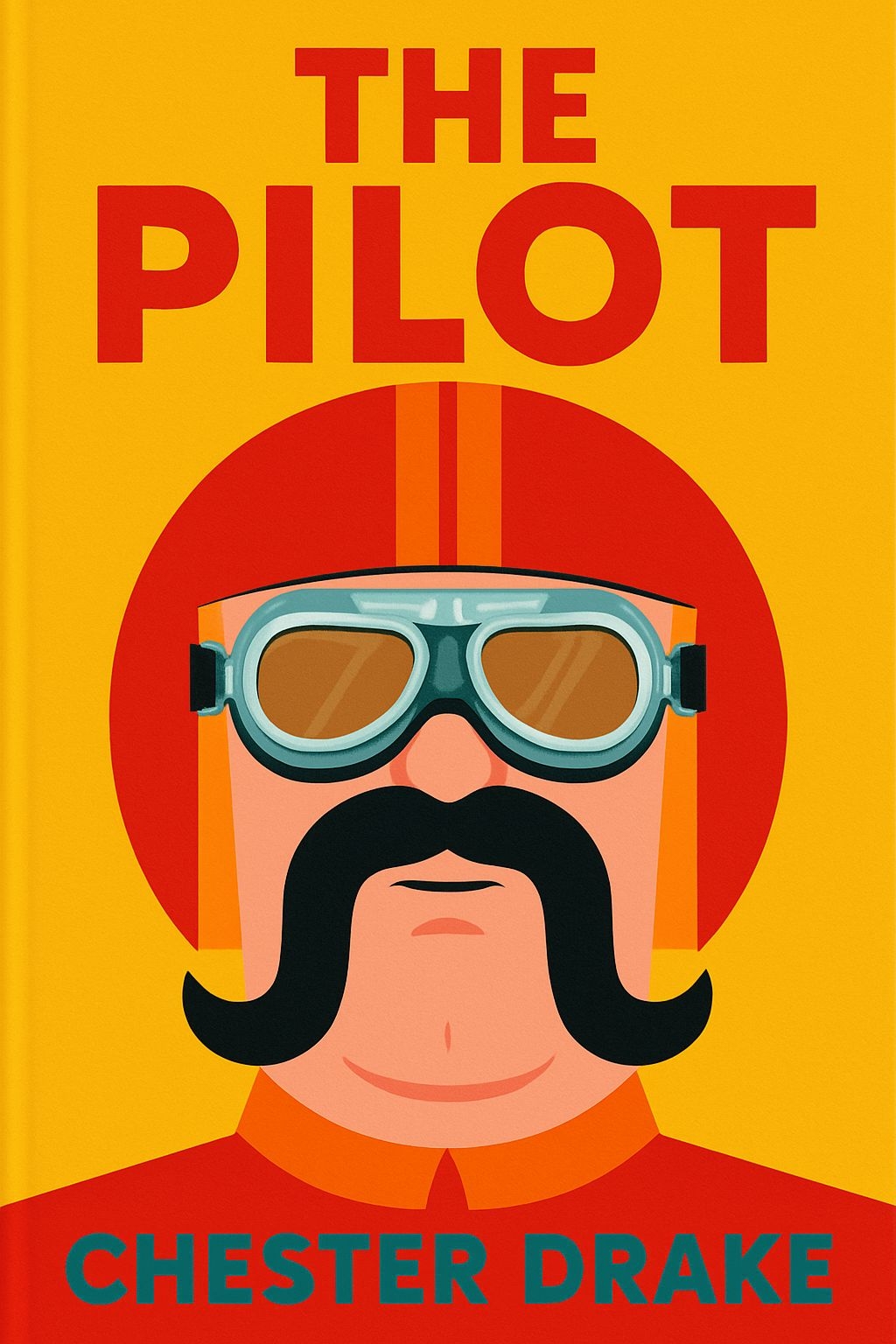 Vibrant Retro Pilot Book Cover Illustration by Chester Drake EBook Cover