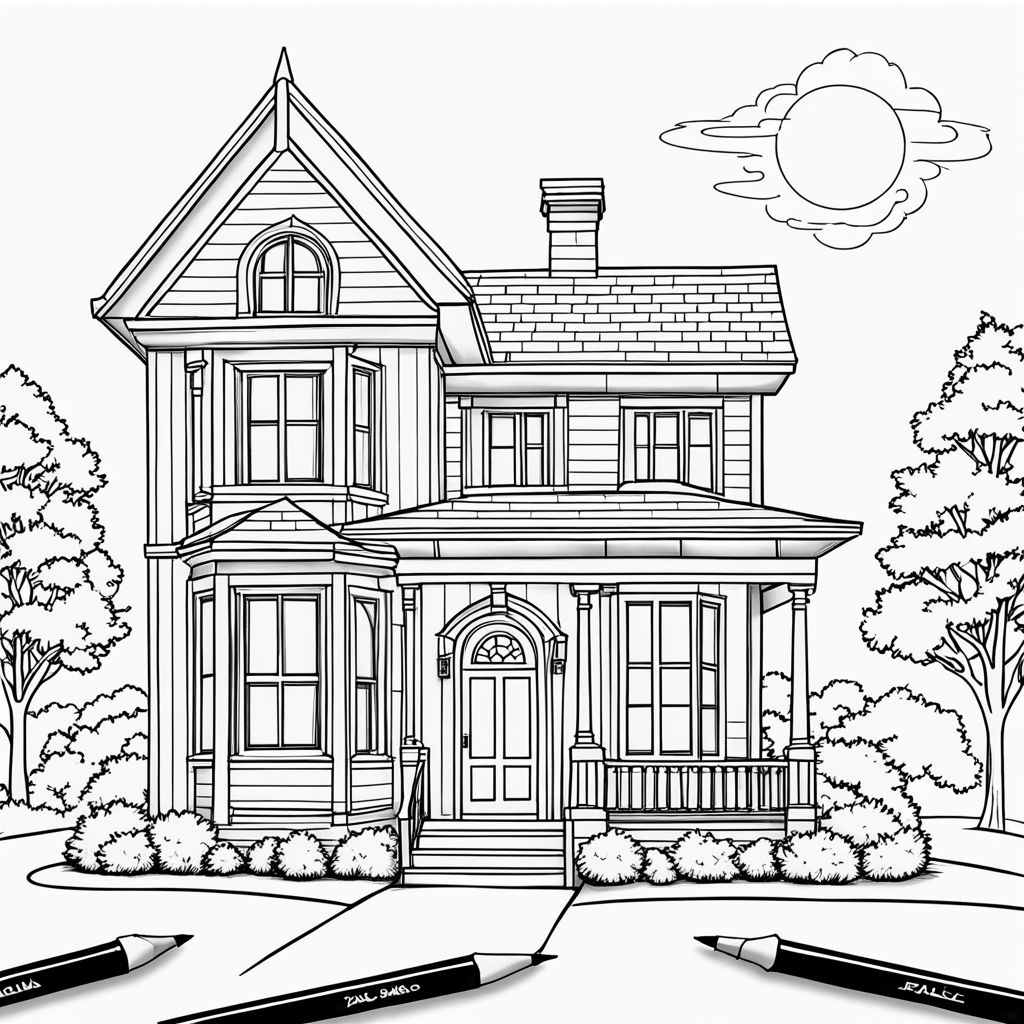 Create an image of a pencil drawing coloring page for kids f... by Mrym ...