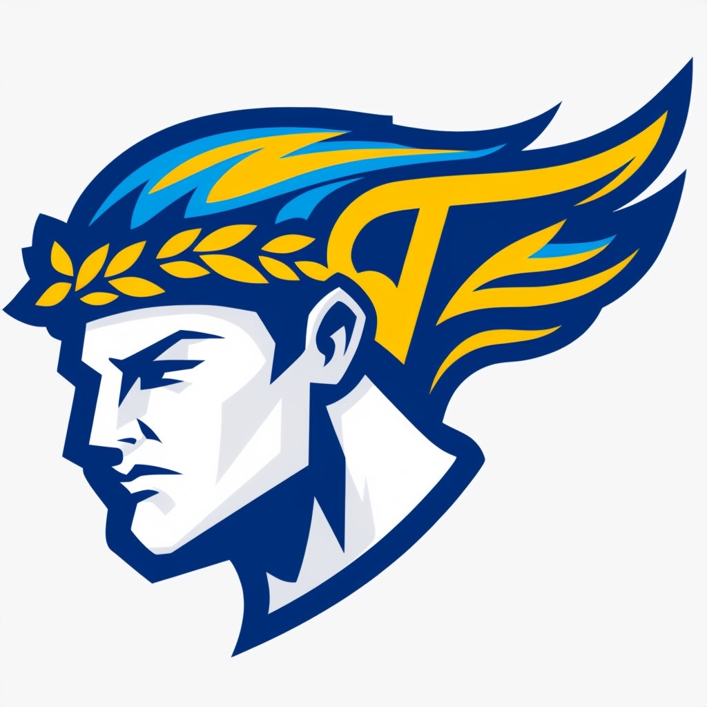 Stylized Cherub Head Logo Design with Bold Colors for Mug